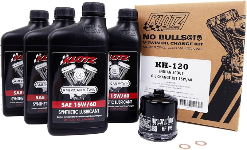 Klotz 15W-60 Synthetic Oil Change Kit ( KH-120) – 4 QUARTS