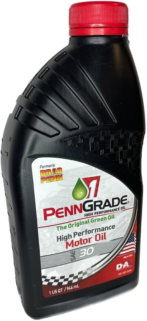 PENN GRADE 71396, Monograde High Performance Oil SAE 30, 1 Quart (6 PACK)