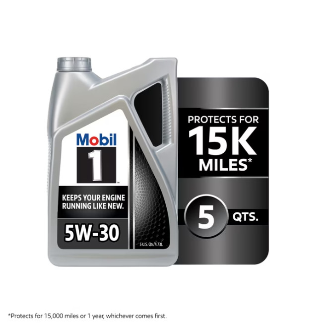 Mobil 1 Advanced Full Synthetic Motor Oil 5W-30, 5 Quart