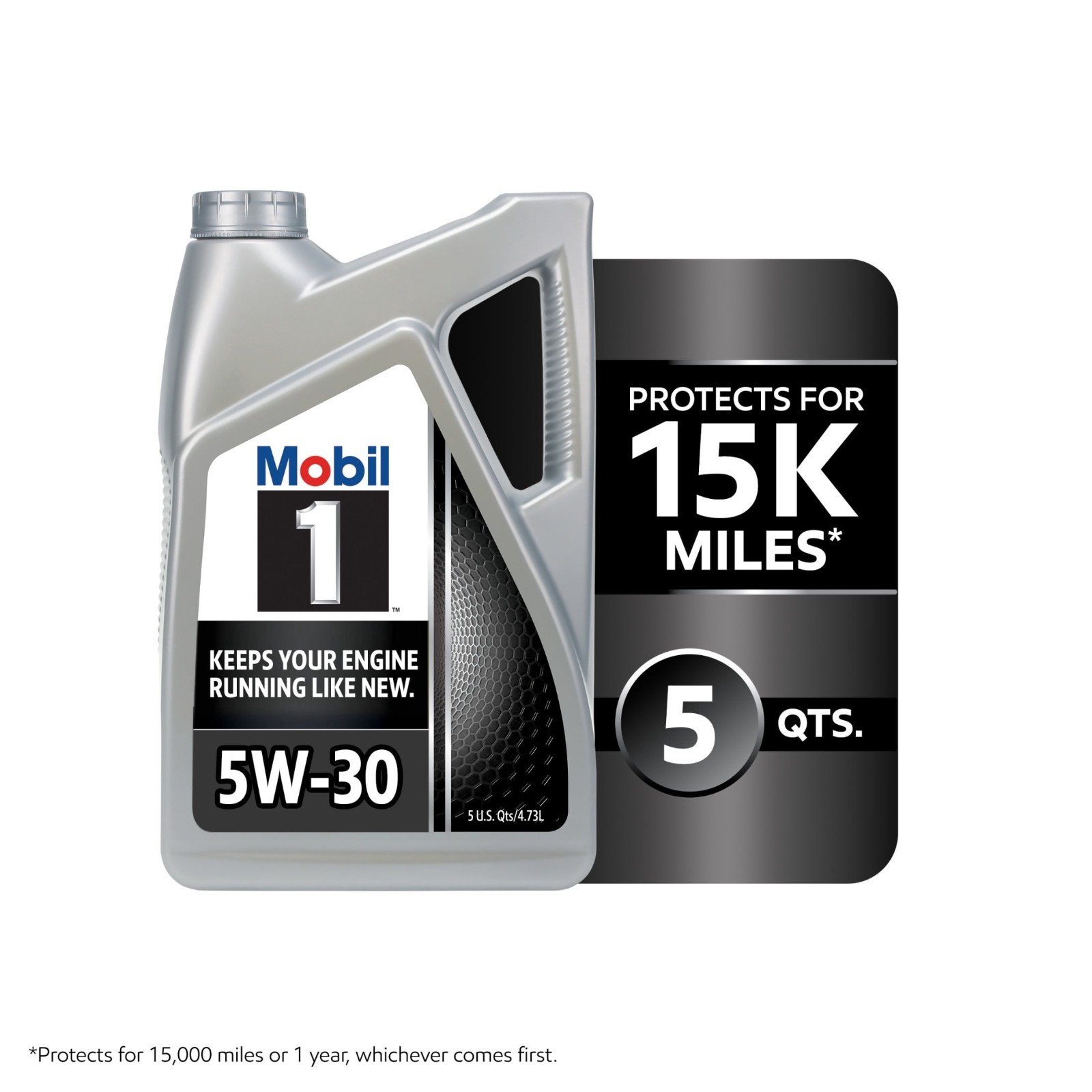 (2 pack) Mobil 1 Advanced Full Synthetic Motor Oil 5W-30, 5 Quart