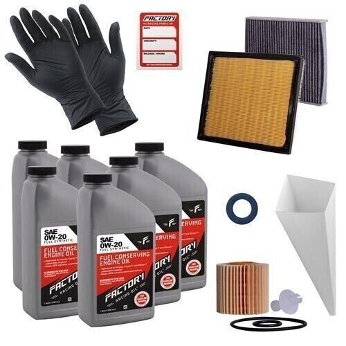 Factory Racing Parts 0W20 6Qt Oil Change Kit for Toyota Avalon Camry Highlander