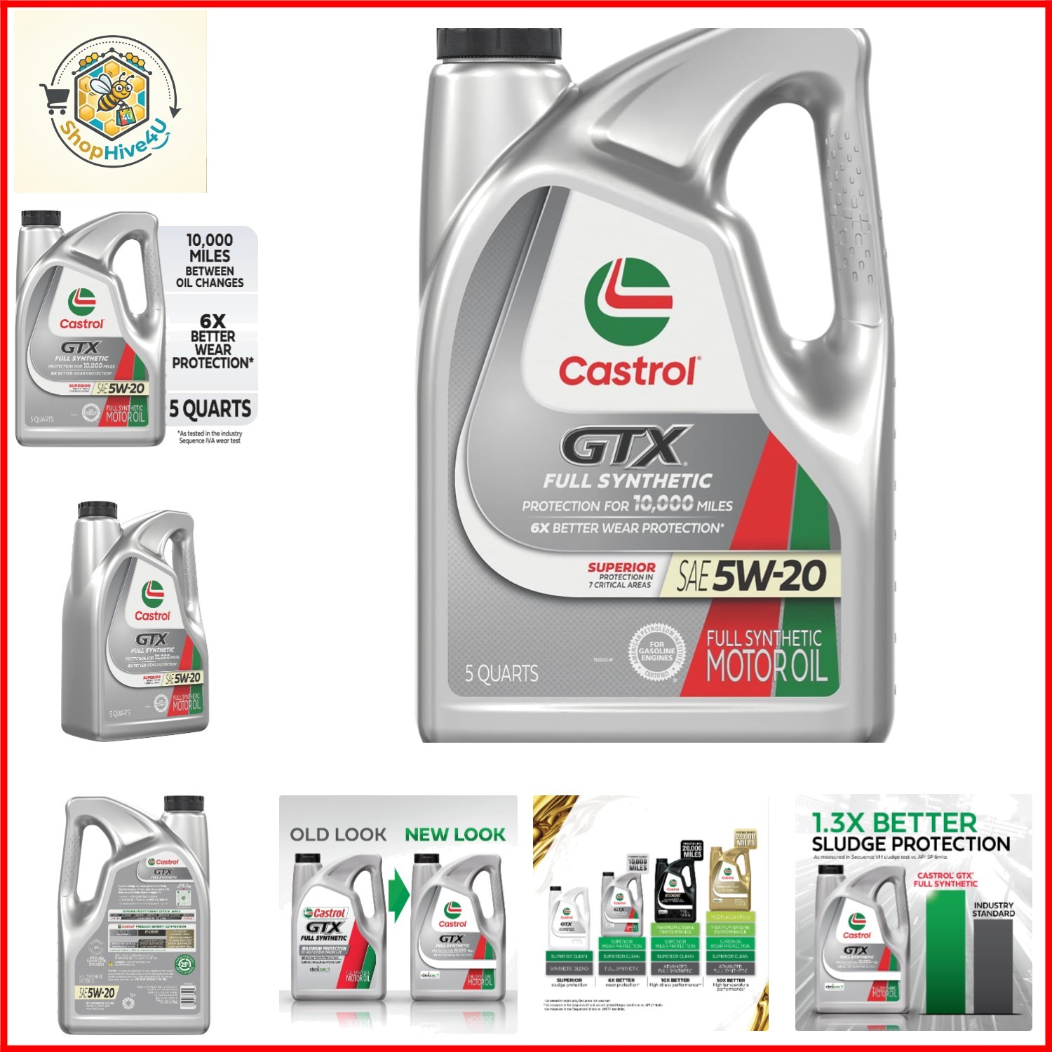 GTX Full Synthetic 5W-20 Motor Oil, 5 Quarts