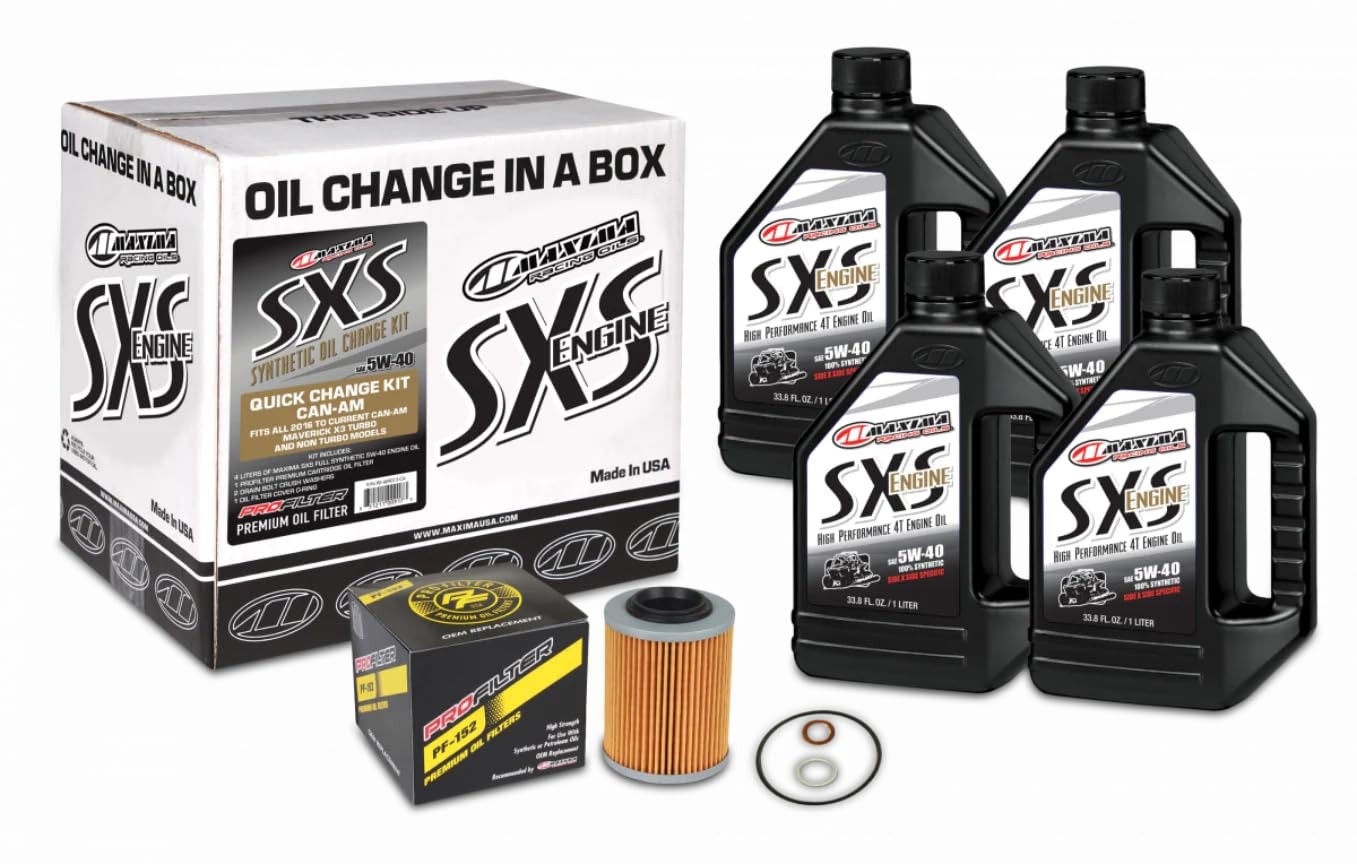 Quick Change Kit 5W50 Synthetic Oil with Black Filter for Easy Maintenance