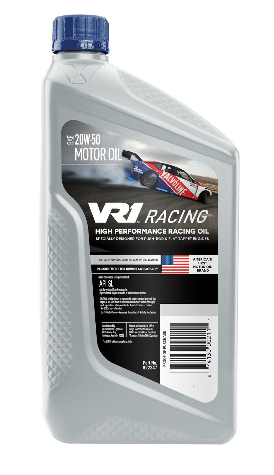 Vr1 Racing Sae 20w-50 Motor Oil 1 Qt, Case Of 6