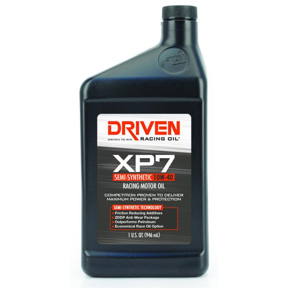 Driven Racing Oil 01706, XP7 Racing Oil, Semi-Synthetic 10W-40, 1 Quart