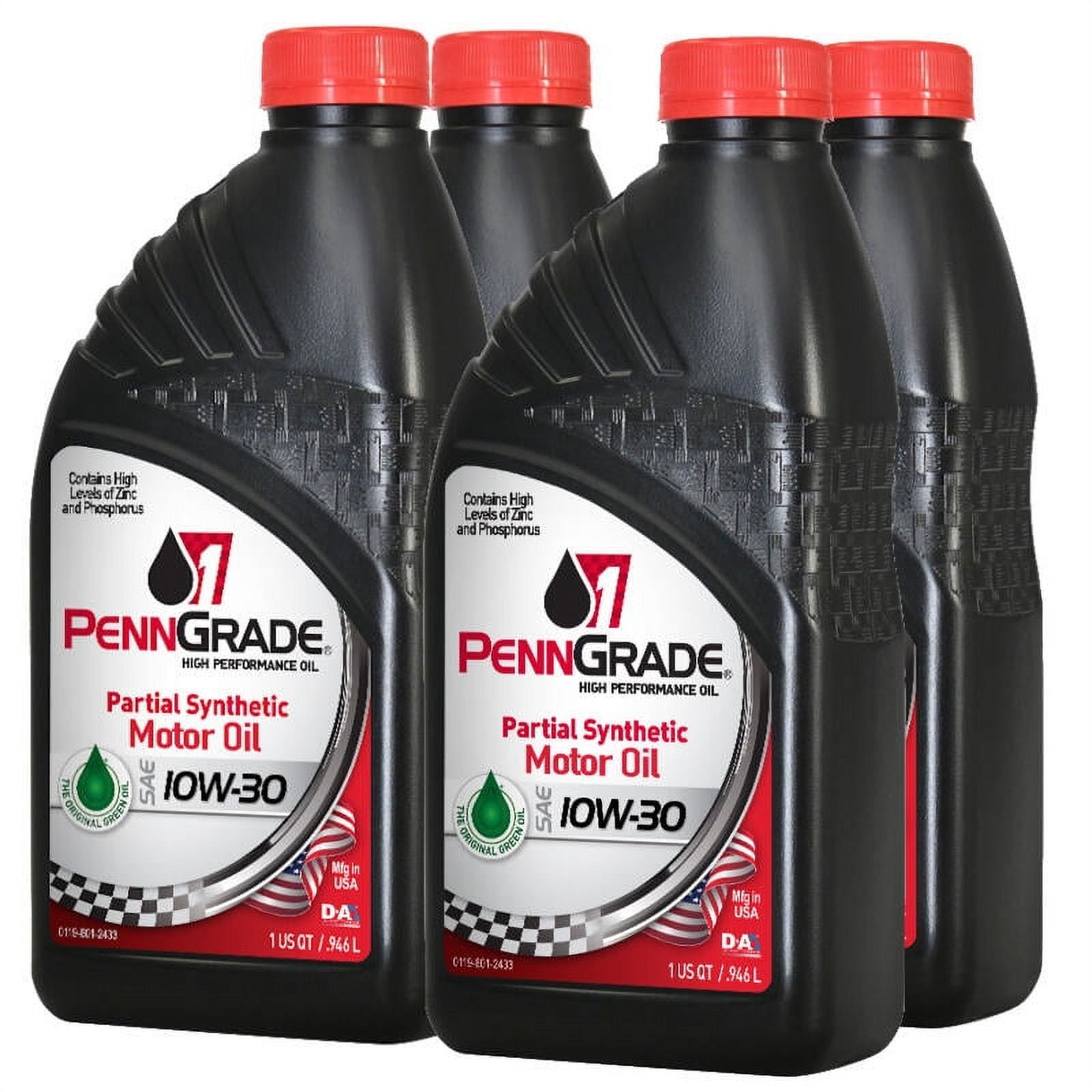 Brad Penn / PennGrade 71506 1 Semi-Synthetic Engine Oil, 10W30, 4 Quarts 4 Pack
