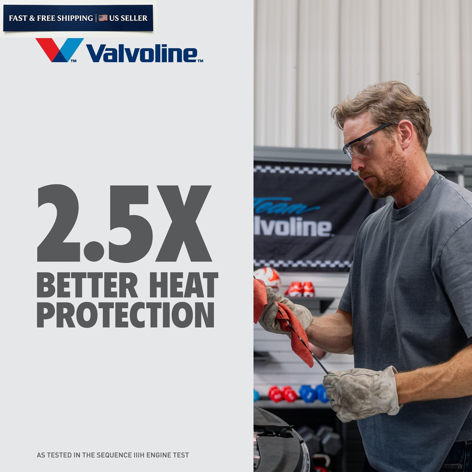 Valvoline Advanced Full Synthetic SAE 20W-50 Motor Oil 1 QT 1 QT, Gold