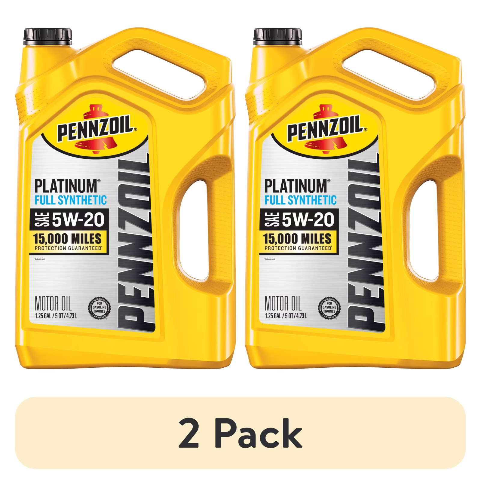 Pennzoil Platinum 5W-20 Full Synthetic Engine Oil 5 Qt 2 Pack