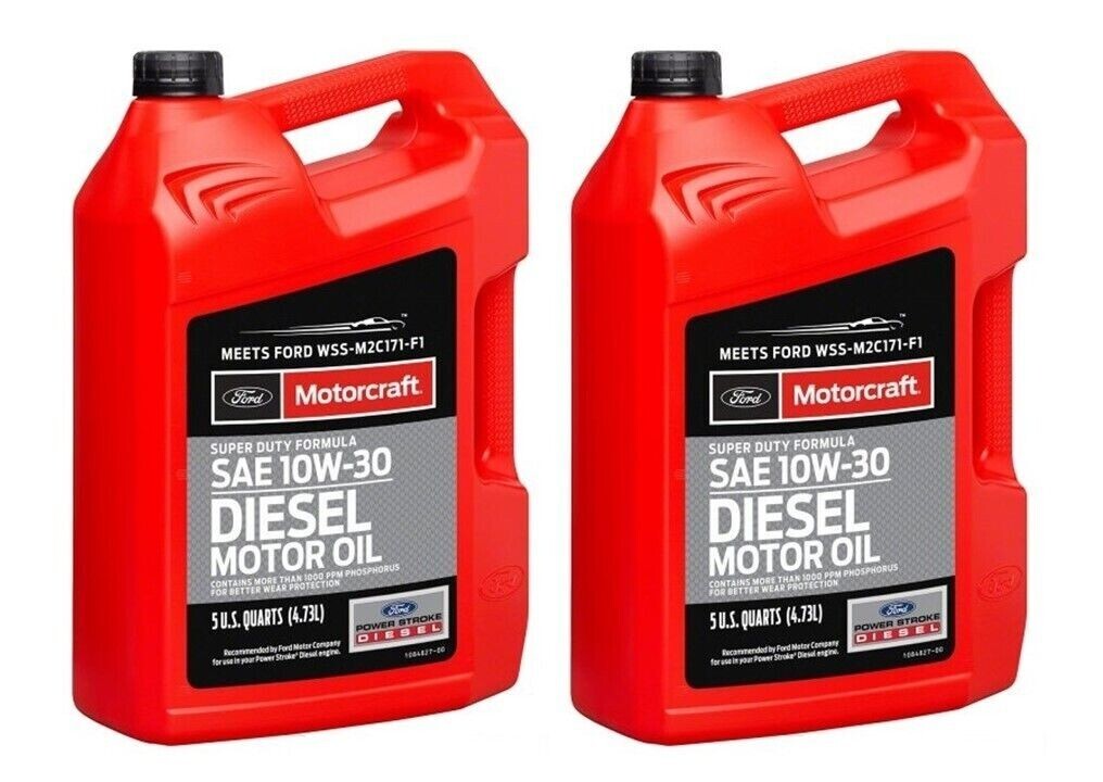 10 Quart Super Duty Diesel SAE 10W-30 Engine Motor Oil Motorcraft WSS-M2C171-F1