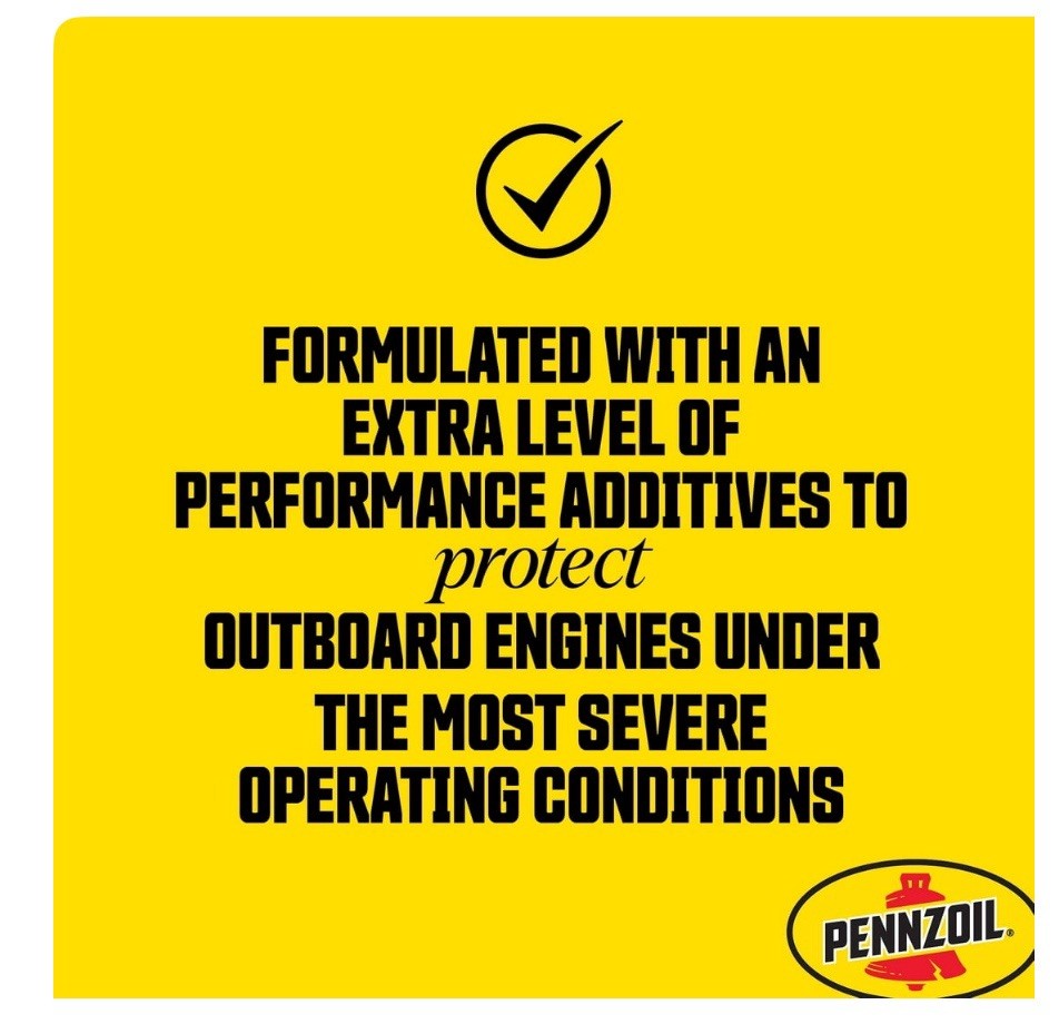 Pennzoil Marine Premium Plus 2-Cycle Synthetic Blend Engine Oil 1 Gal 3 Pack