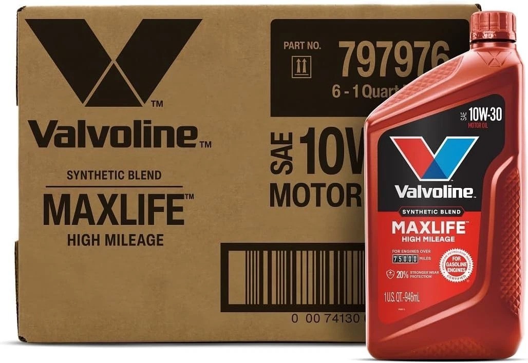 Comprehensive 6-Pack of MaxLife High Mileage 10W-30 Motor Oil for Car & Truck