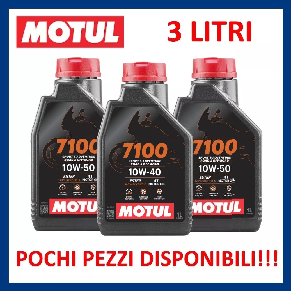 Motul 7100 SAE 10w40 100 Synthetic 3 Liter Motorcycle Scooter Quad 4 Stroke Engine Oil
