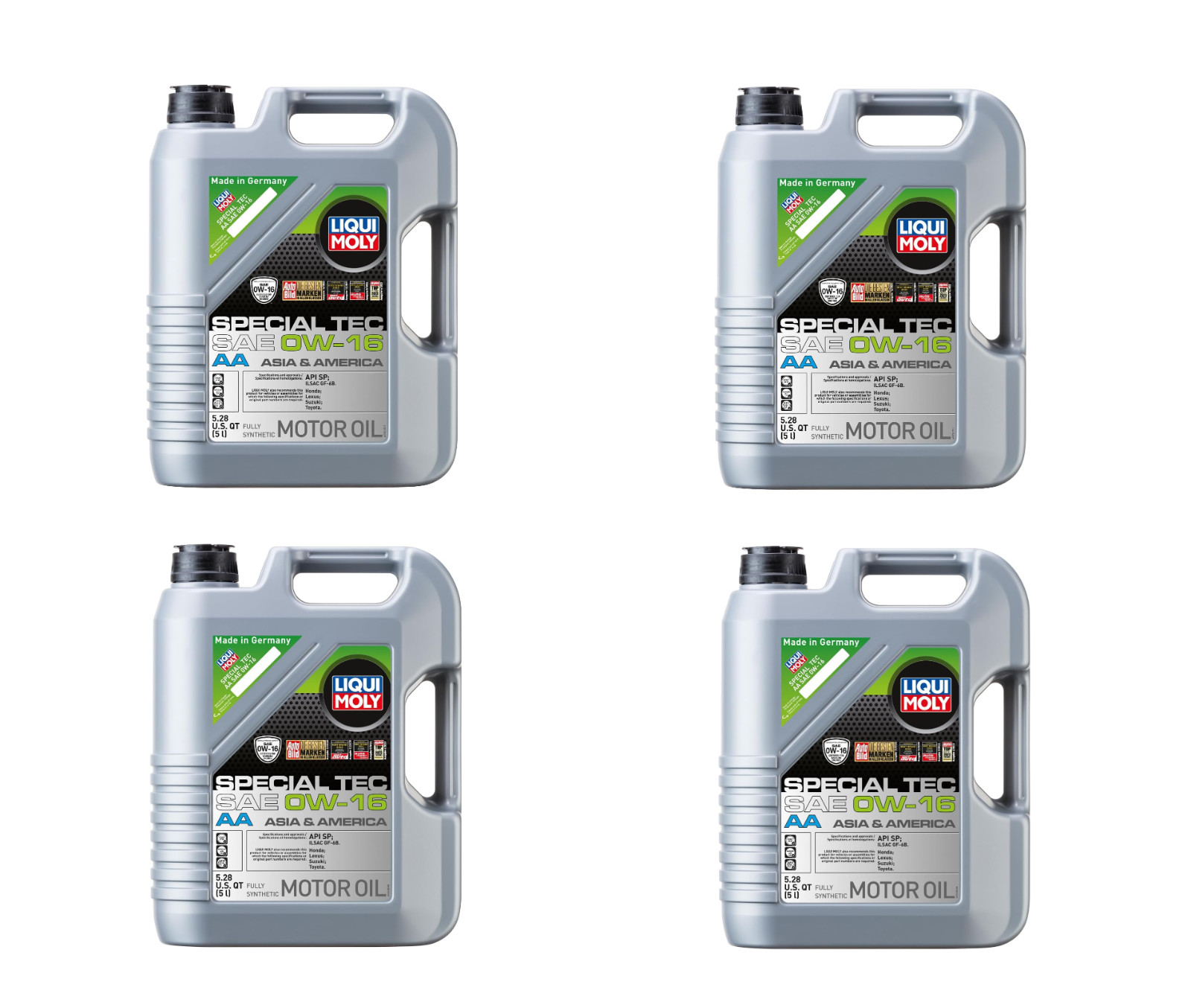 Pack of 4 LIQUI MOLY 20328 Special Tec AA 0W-16; 5 Liter