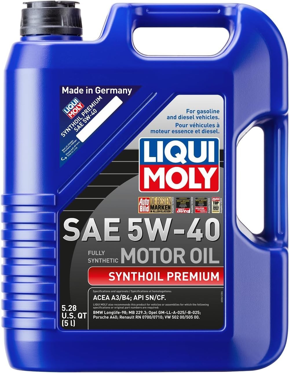 10 Liters Engine Motor Oil Liqui Moly Premium Fully Synthetic 5W-40 for Mercedes