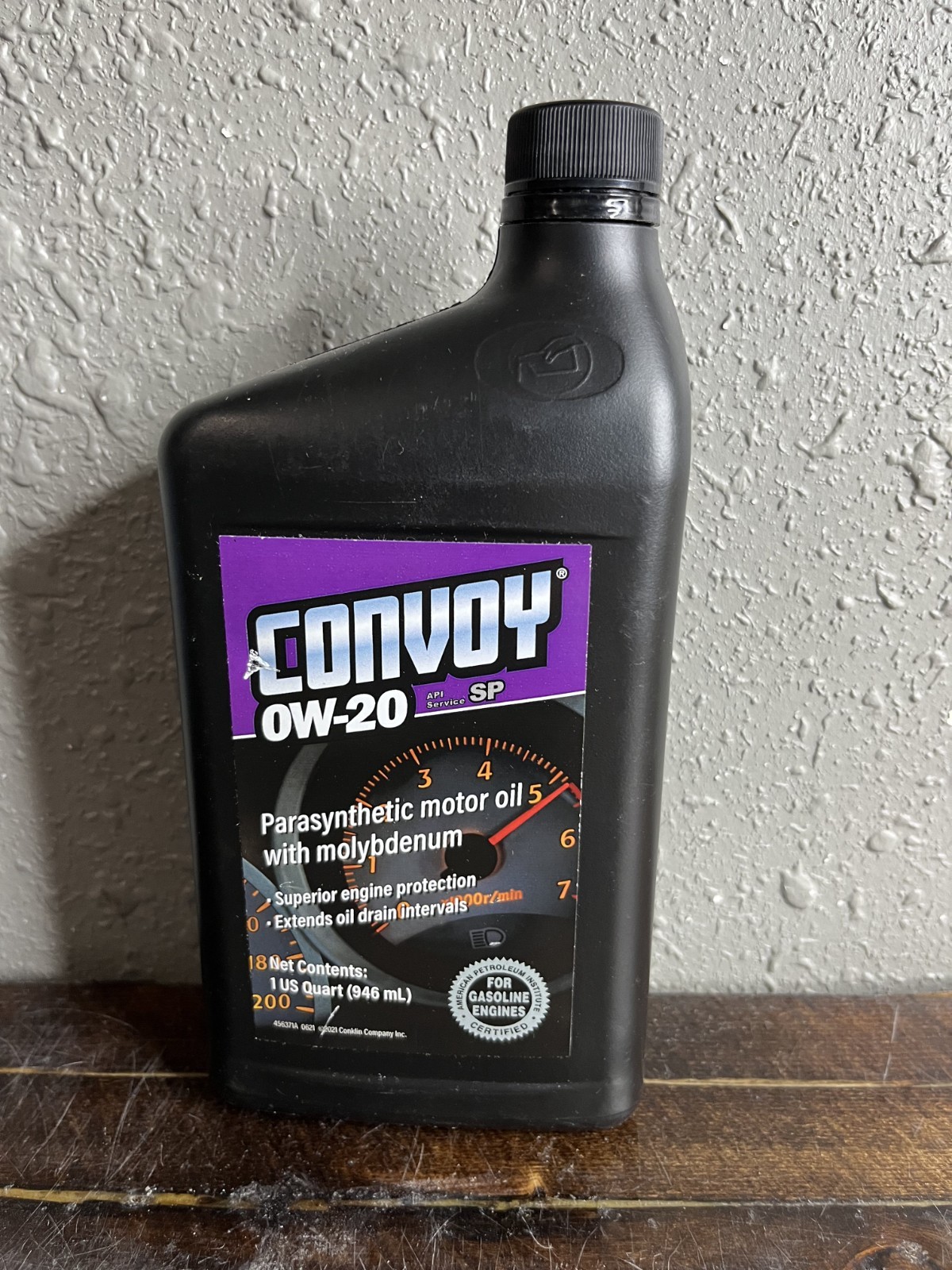 Convoy 0W-20 Parasynthetic Motor Oil with Molybdenum 1 US Quart (946 mL)