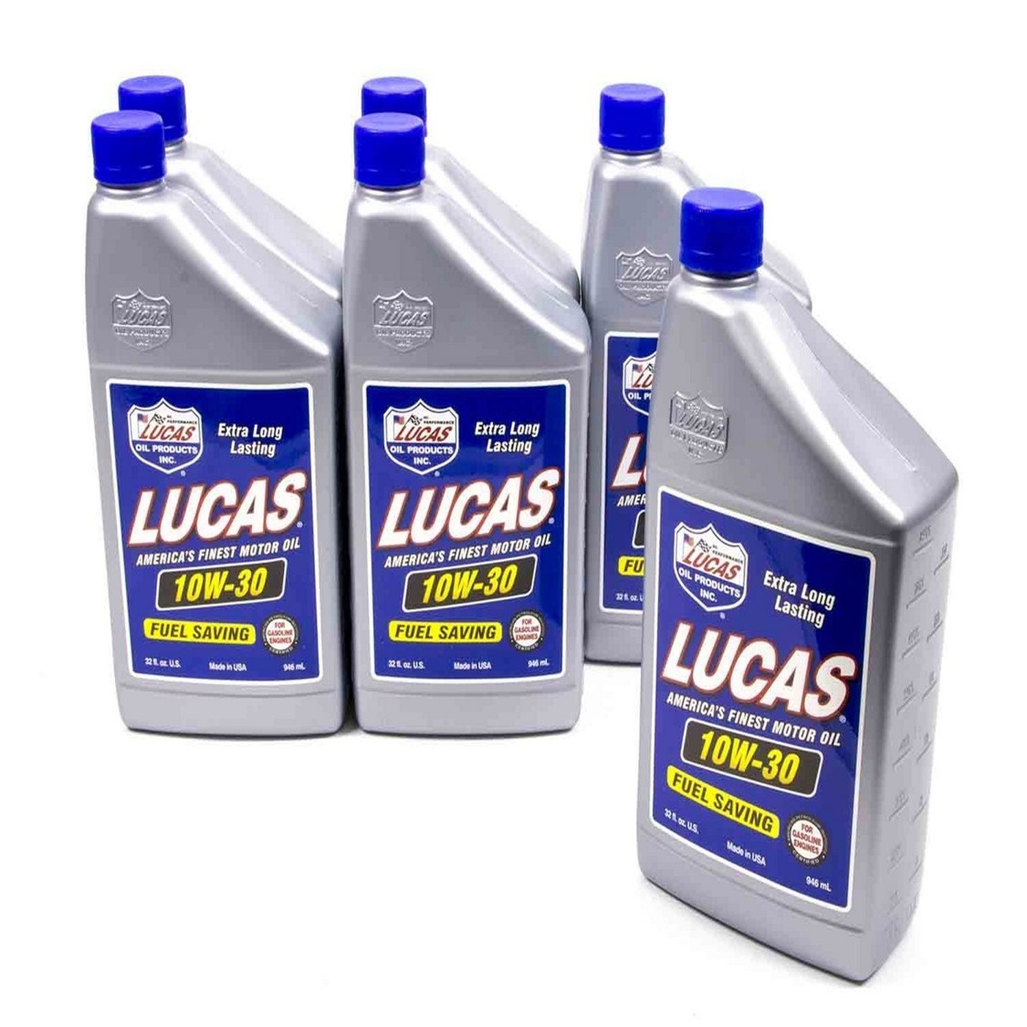 Lucas Oil 10276, Set of 6 Sae 10W30 Motor Oil 6X1 Quart Performance Racing Parts