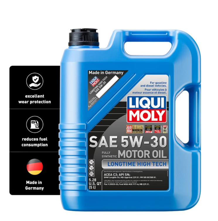 LIQUI MOLY Longtime High Tech 5W-30 Full Synthetic Engine Oil, Pack of 1