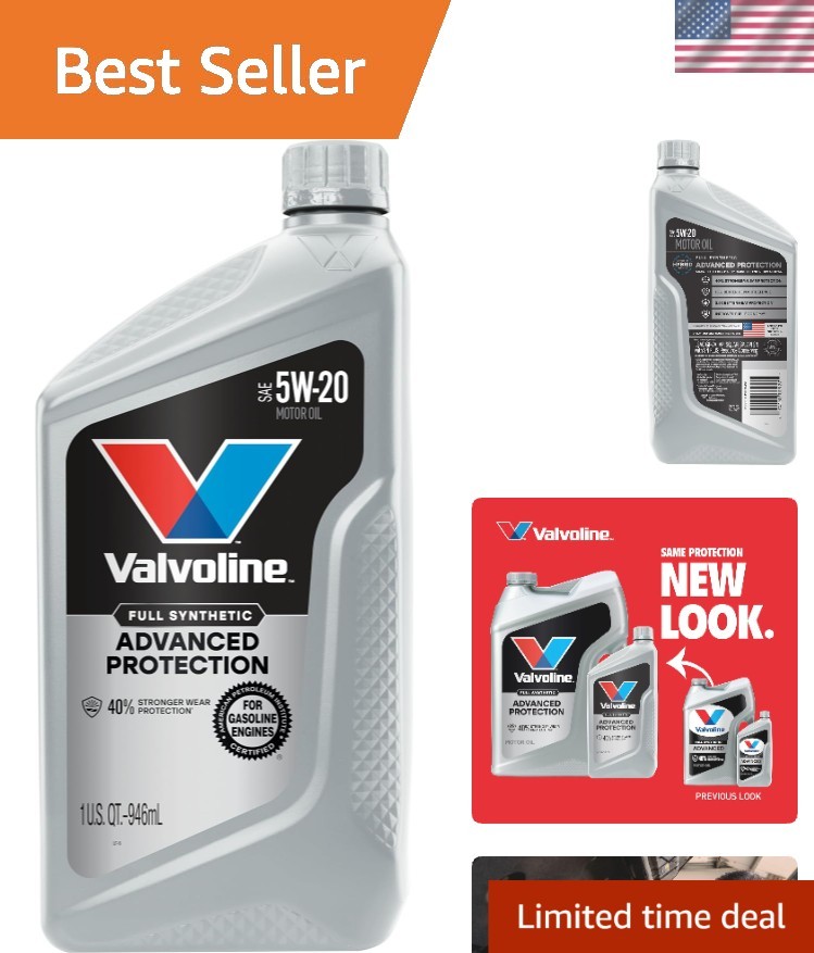 1 QT Advanced Protection Full Synthetic Motor Oil SAE 5W-20 – Maximum Durability