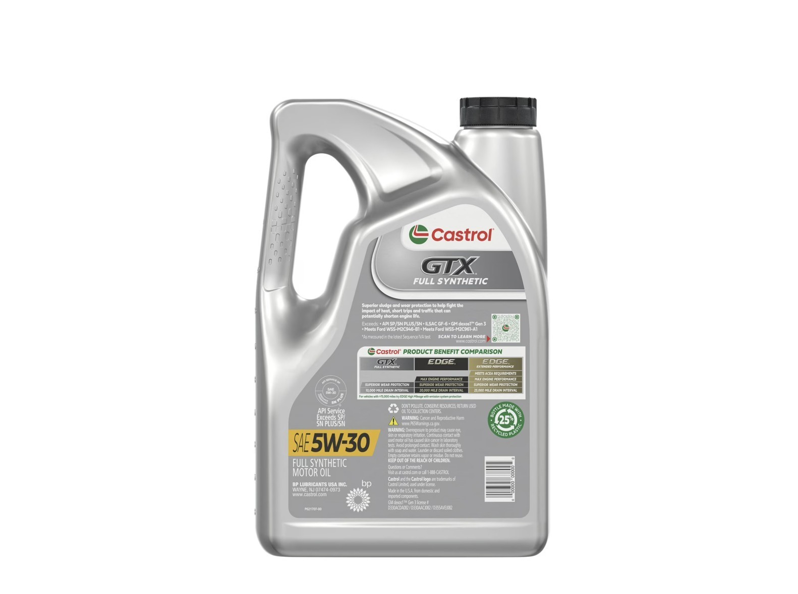Castrol GTX Full Synthetic 5W-30 Motor Oil 2 Pack 5Qt Each