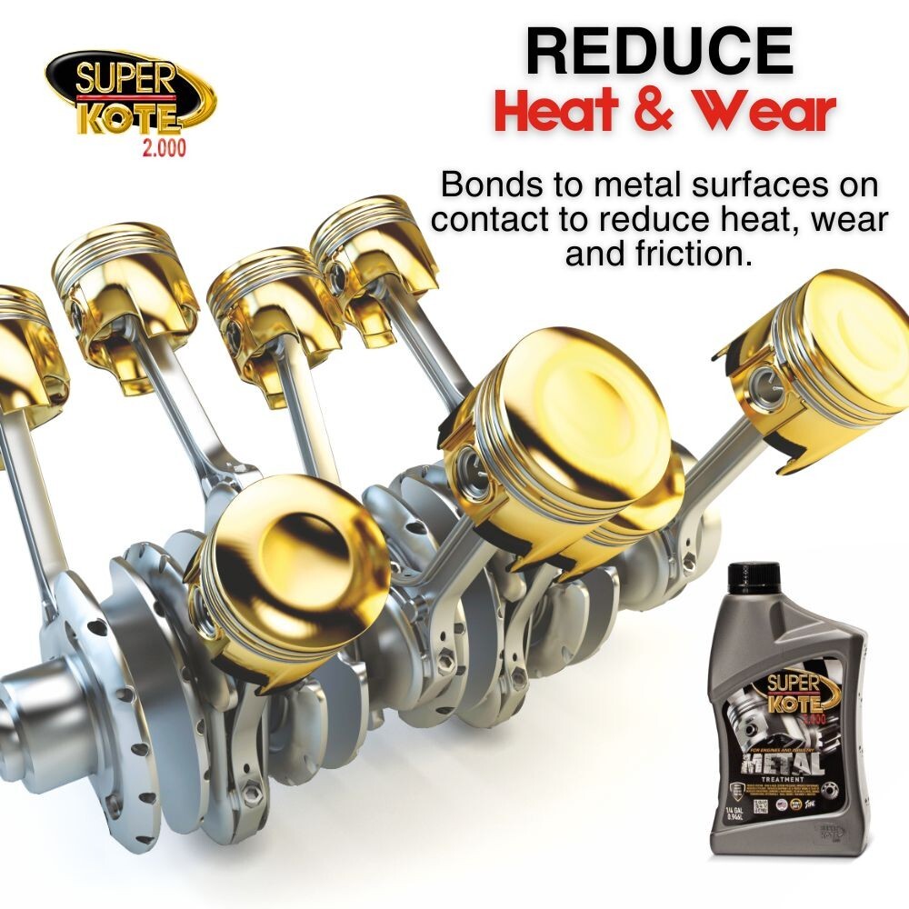 SUPERKOTE 2000 Super Lubricant Heavy Duty Anti Friction Engine Treatment 1Q