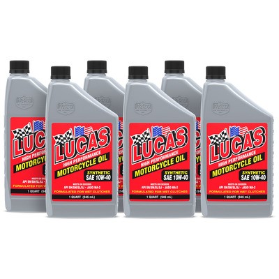Lucas Oil 10793, 10W40 Synthetic Motor Oil 1 qt Set of 6