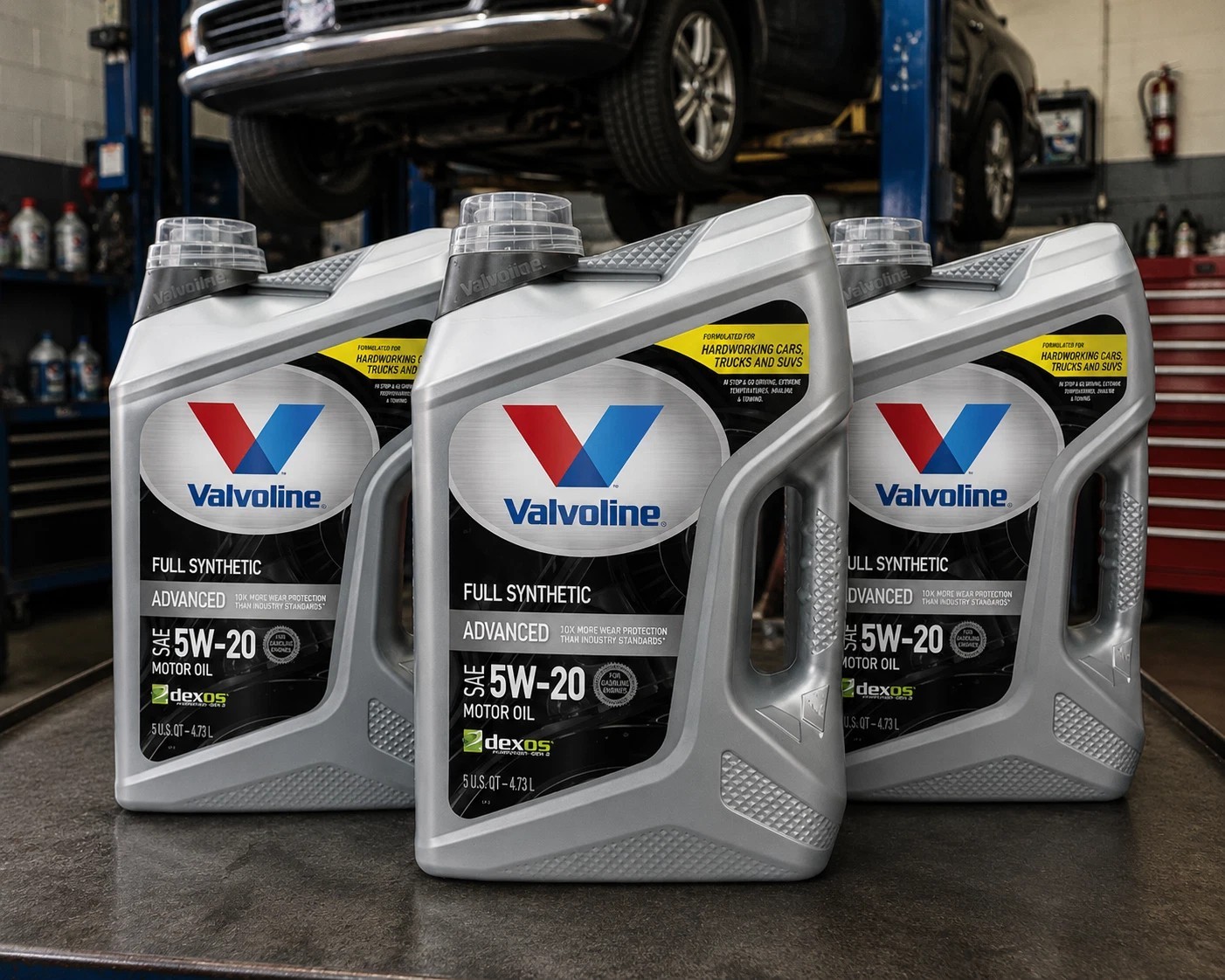 VALVOLINE 881147 Advanced Protection Full Synthetic SAE 5W-20; Easy Pour 5 Quart