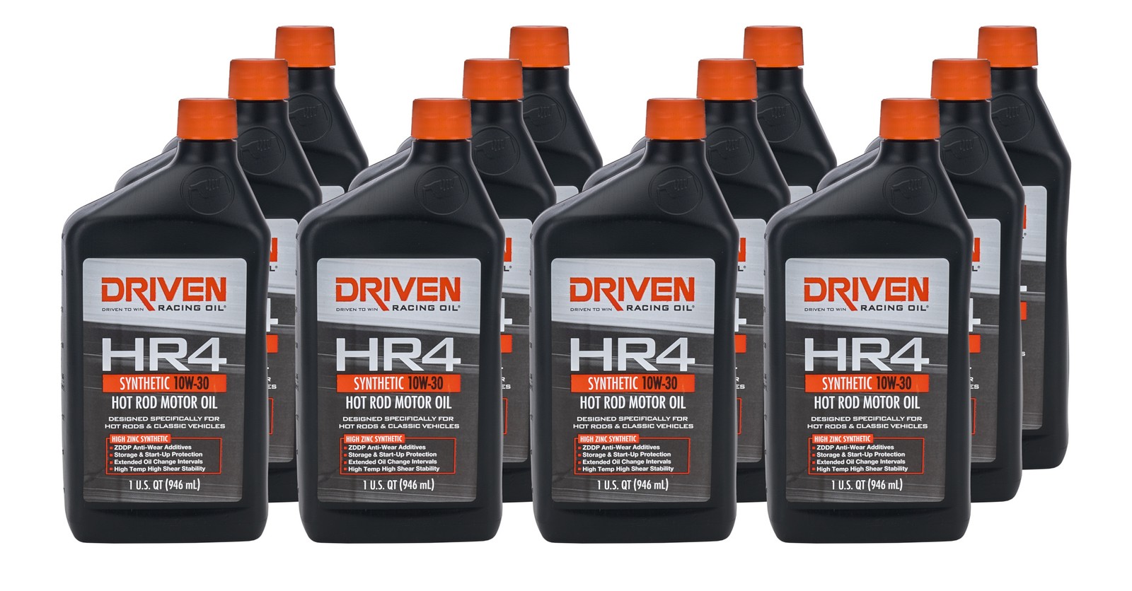 Driven Racing Oil HR4 10W30 Synthetic Motor Oil 12 Qt Set