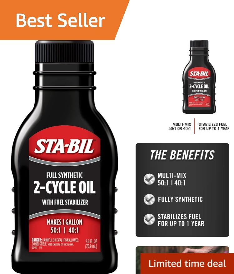 Full Synthetic 2-Cycle Oil – With Fuel Stabilizer For Up To 12 Protection – …