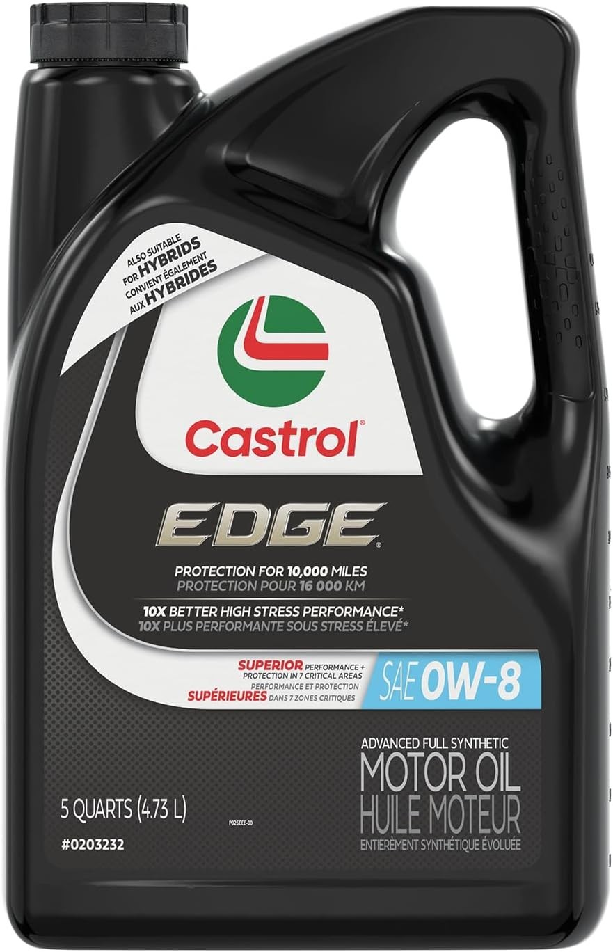 Edge Advanced Full Synthetic 0W-8 Motor Oil, 5 Quarts