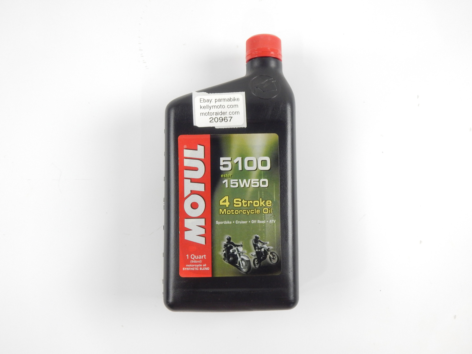 MOTUL SYNTHETIC BLEND 4 STROKE MOTORCYCLE OIL 5100 ester 15W50 1 QUART (946ml)