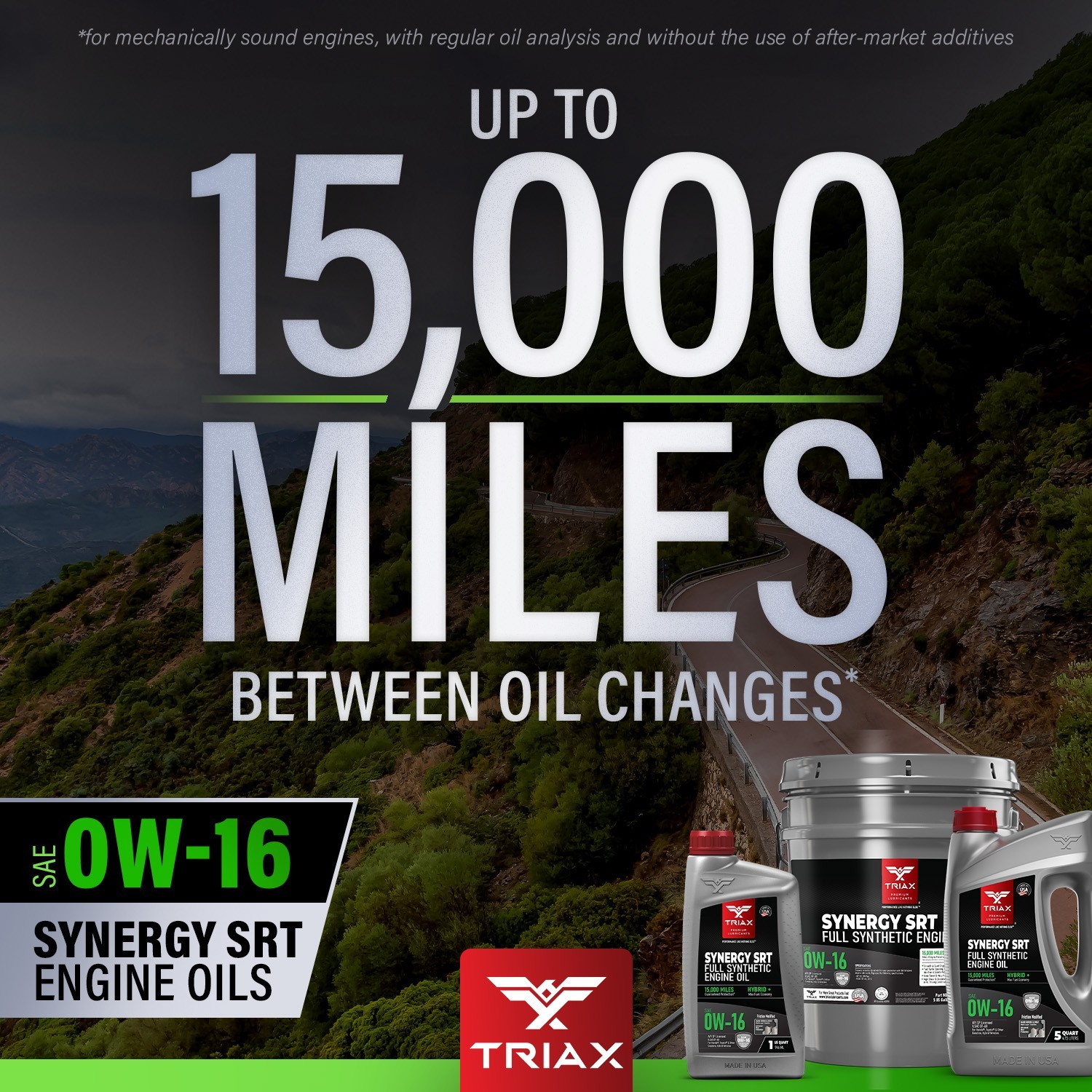 TRIAX Synergy SRT 0W-16, Full Synthetic Engine Oil (1 Quart – 6 Pack)