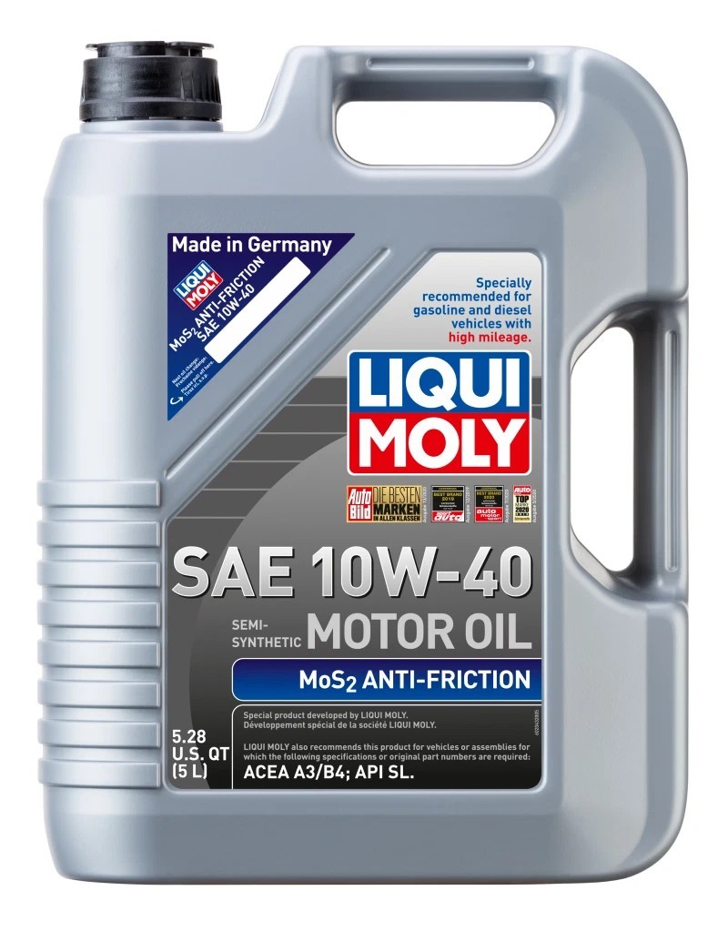 LIQUI MOLY 2043 MoS2 Antifriction Motor oil 10W-40; 5 Liter 2 PACK