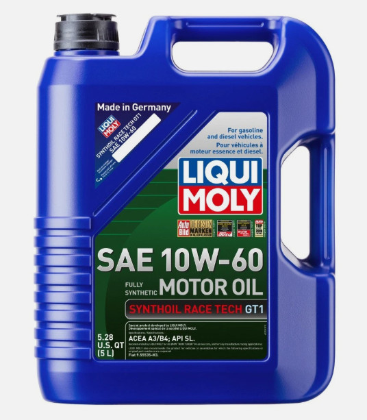 LIQUI MOLY Synthoil Race Tech GT1 5L SAE 10W60 Motor Oil GERMANY