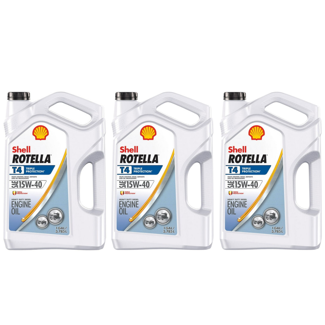 Shell Rotella 15w40 T4 Triple Protection HD Engine Oil in Quarts, Gallons, Pails