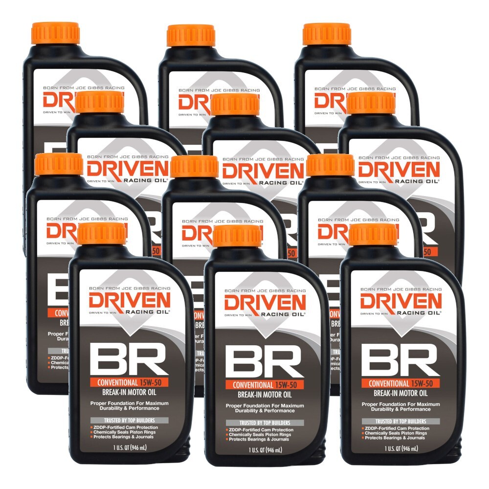 Joe Gibbs Driven 00106 BR 15W50 Break-In Racing Motor Oil – Case of 12 Qts.