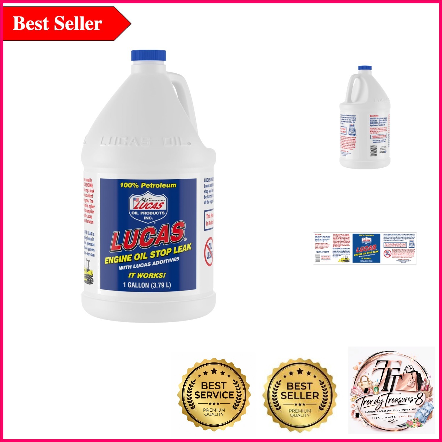 Lucas 10279 Engine Oil Stop Leak – 1 Gallon