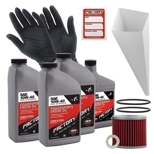 Factory Racing Parts 10W40 3.5 QT Oil Change Kit For Suzuki GS650 GS1100