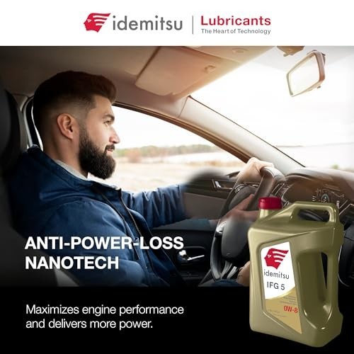 Fully Synthetic Engine Oil 5 Quart 0W-8 For Car Truck Bottle