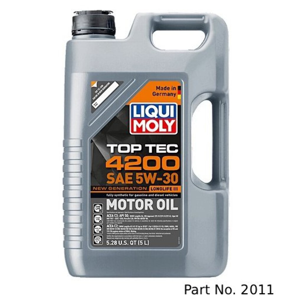 Liqui Moly Motor Oil Synthetic Gasoline and Diesel Top Tec 4200 SAE 5W-30 New Ge