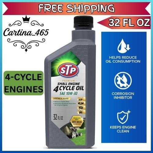 STP Premium Synthetic Blend 4 Cycle Small Engine Oil, SAE 10W-30, 32 fl oz *NEW*