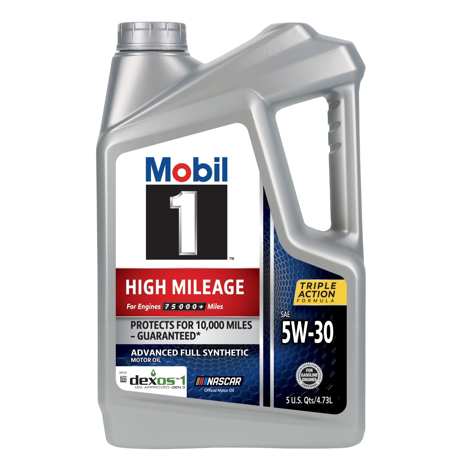 Mobil 1 (120769) High Mileage 5W-30 Motor Oil – 5 Quart