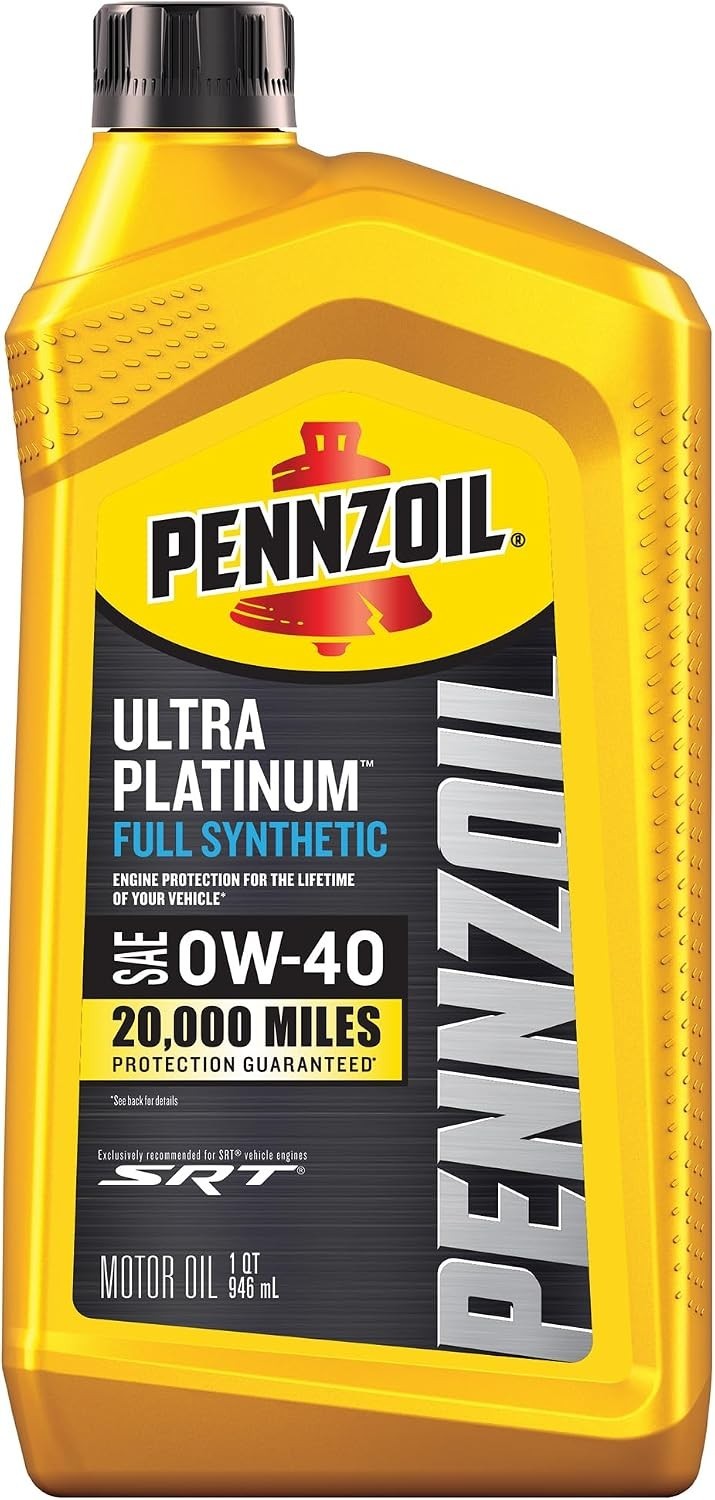 1 Quart Ultra Platinum Full Synthetic 0W-40 Motor Oil for Superior Engine Care