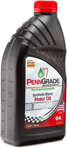 PENN GRADE 1, 71196, Synthetic Blend High Performance Oil SAE 20W-50, 1…