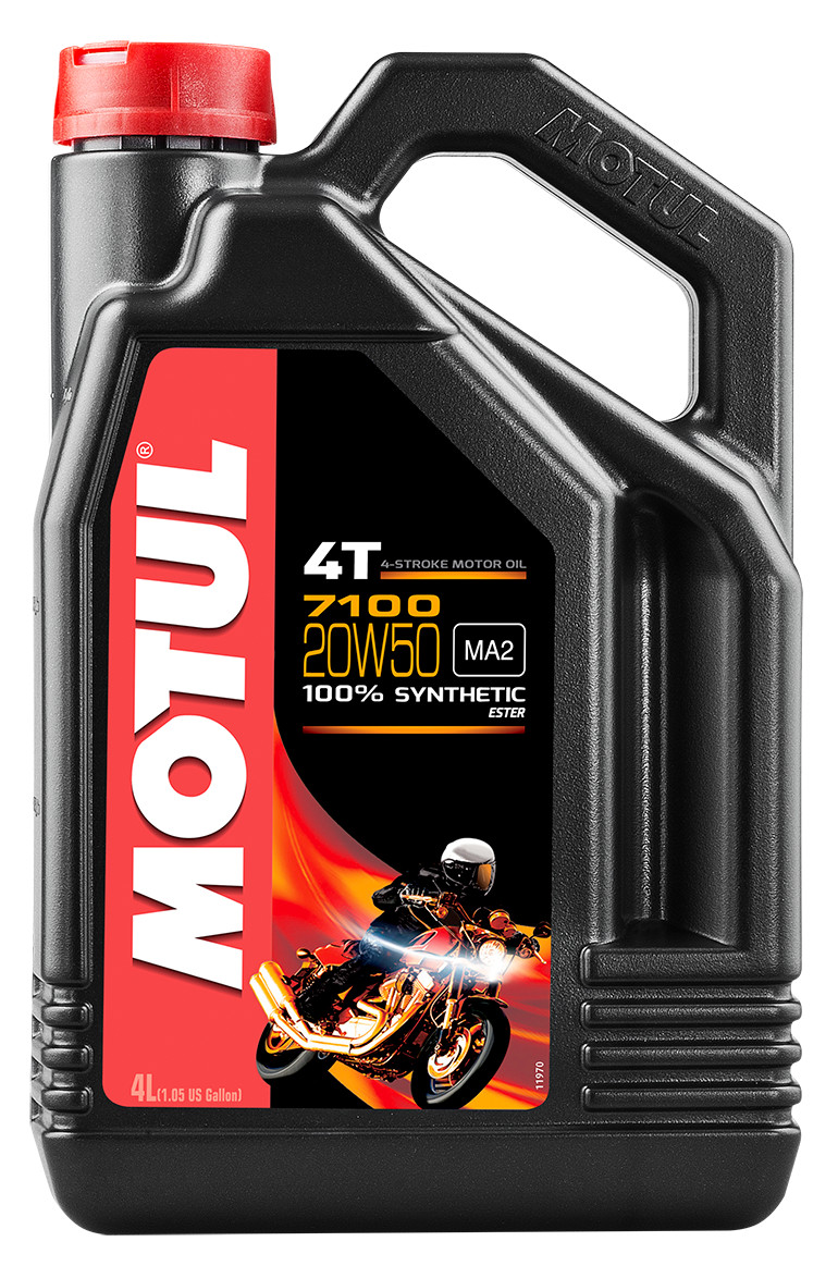 Motul 104104 7100 4T Synthetic Motorcycle Oil 20W-50 4 Liter 4 Stroke