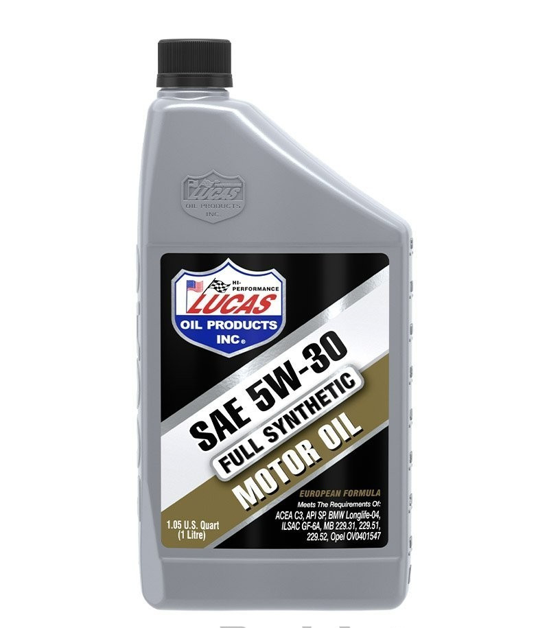 10 PACK- LUCAS OIL 10051 FULL SYNTHETIC EUROPEAN MOTOR OIL SAE 5W-30; 1 qt