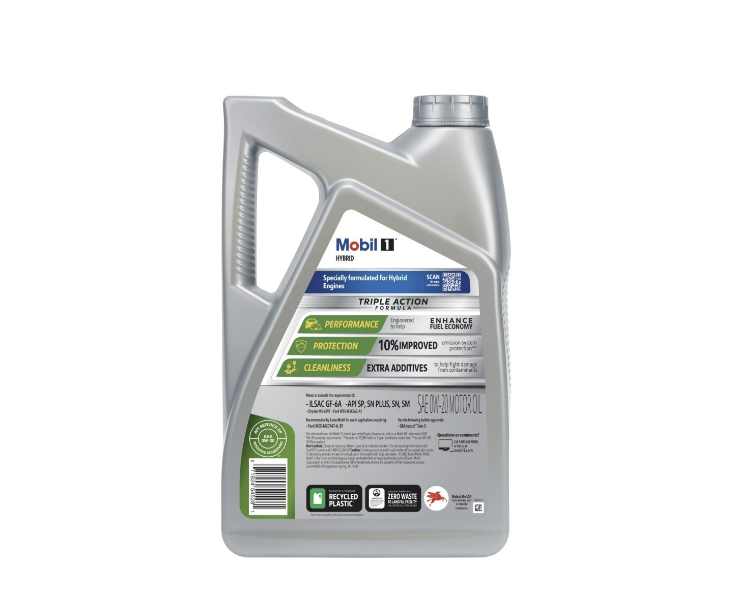 Mobil 1 Advanced Fuel Economy 0W-20 Full Synthetic Motor Oil 5Qt