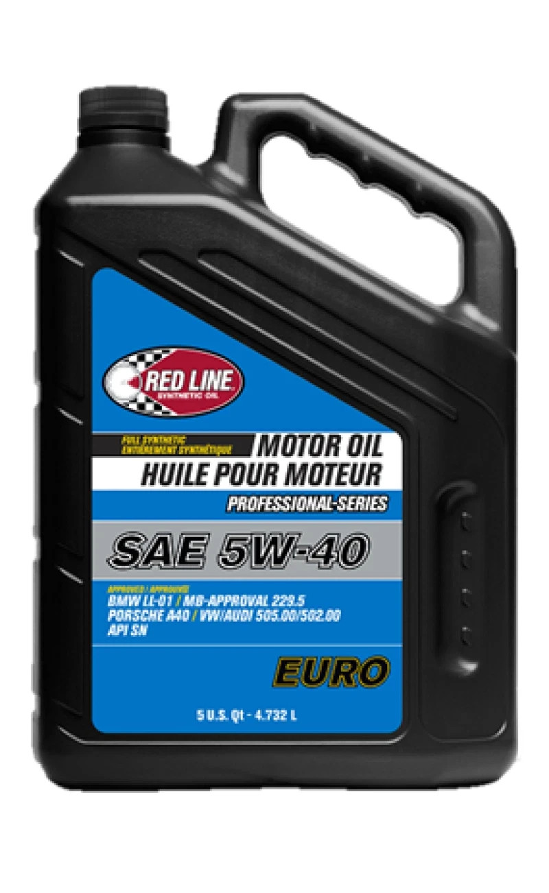 Red Line Professional Series Euro 5W40 Motor Oil – 5 Quart – Case Of 3