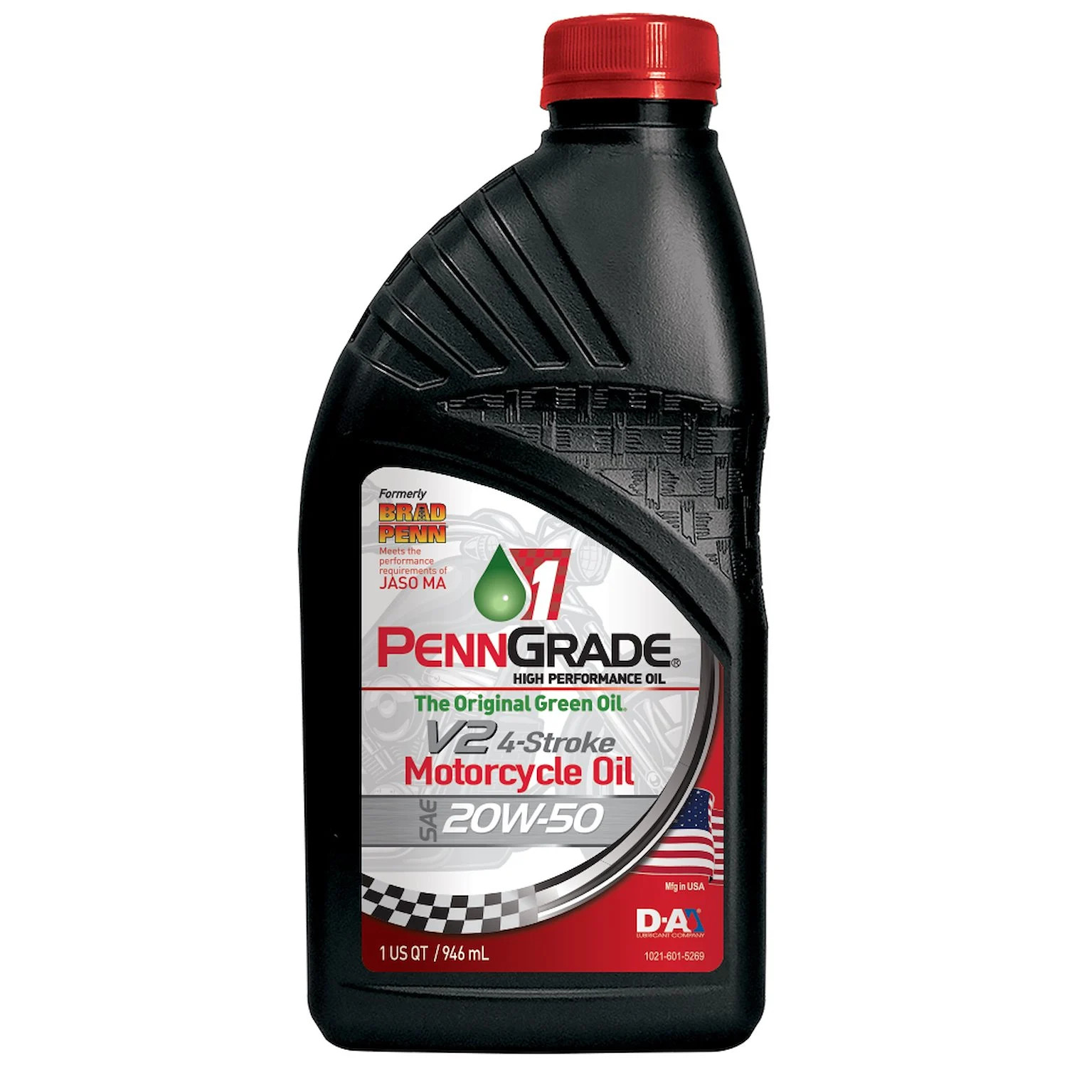 PennGrade 1 71576-12 V2 4-Stroke Motorcycle Motor Oil SAE 20W-50 – 12 Qts
