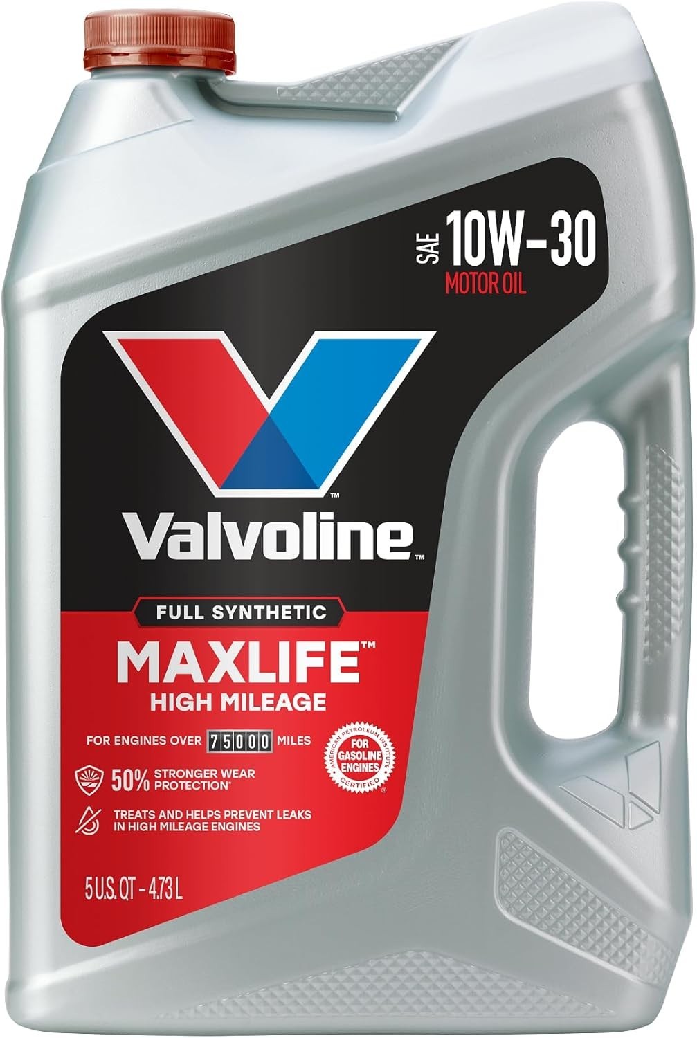MaxLife High Mileage Full Synthetic 10W-30 Motor Oil, 5 Quart for Peak Perfor…