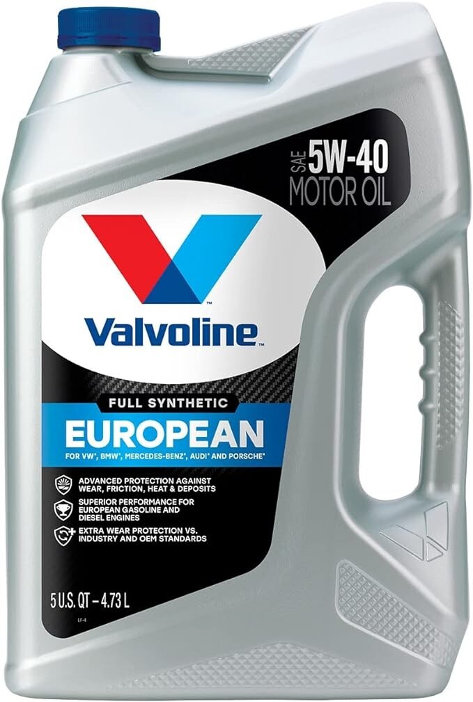 Valvoline European Vehicle Full Synthetic SAE 5W-40 Motor Oil 5 QT, Case of 3